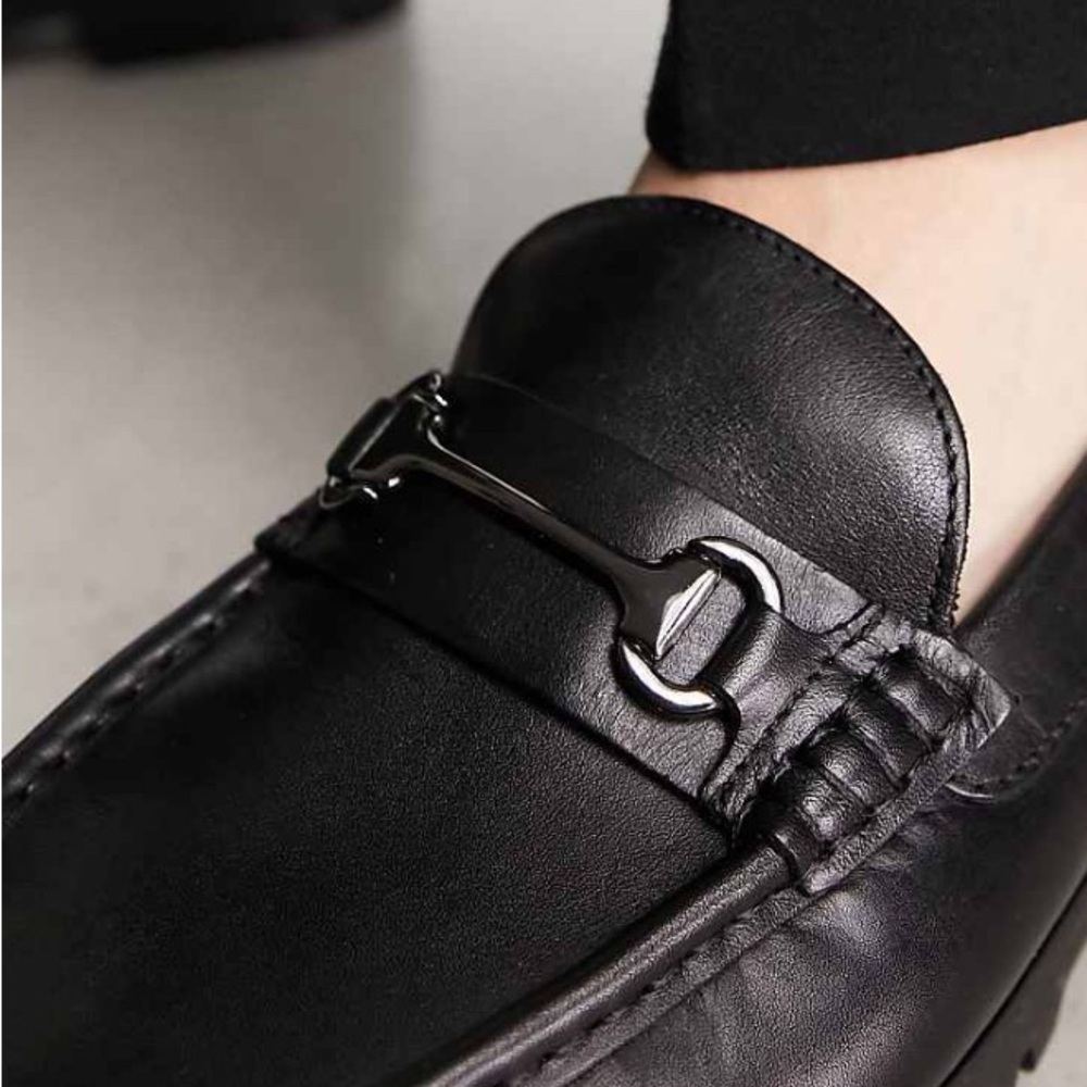 Schuh - NEW - ralph chunky snaffle loafers in black leather. Size 10. (UK-9) - Picture 2 of 13